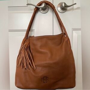 TORY BURCH Tan THEA hobo Leather Shoulder Bag